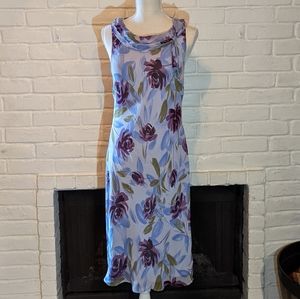 Ann Taylor Sleeveless Floral Silk Dress